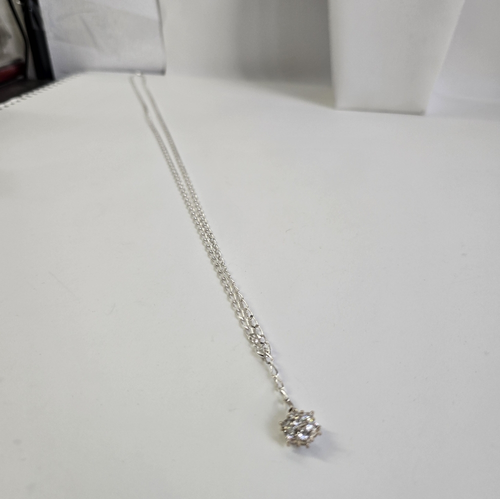 Watch Video / Sterling Silver 925 Elegant Silver Necklace View 4